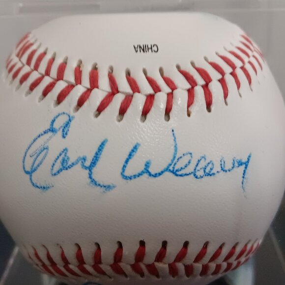 HOF Manager Earl Weaver W/ Randy Hundley Signature baseball - Picture 2 of 5